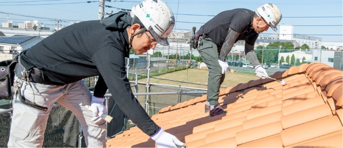 兄弟で屋根塗装