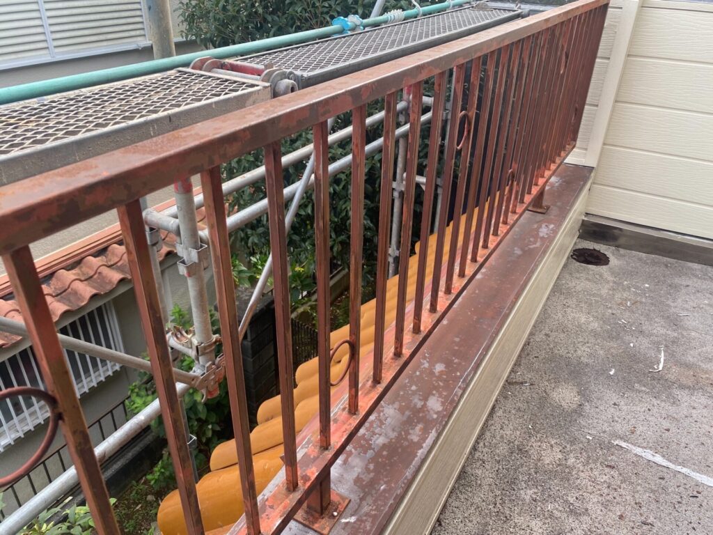 ベランダ手摺劣化状況