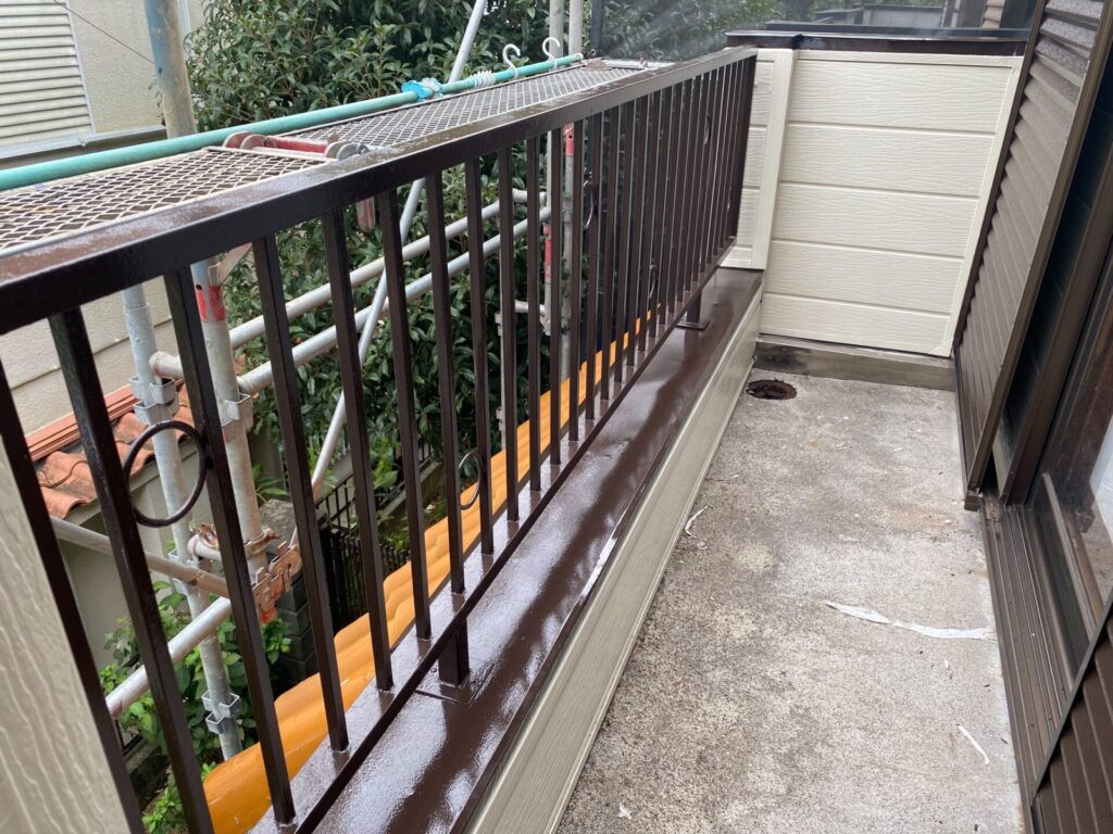 ベランダ手摺塗装後