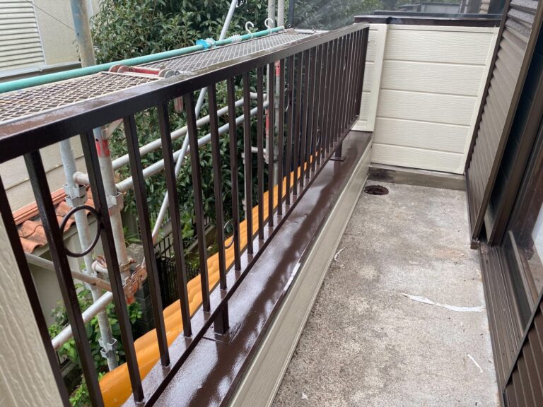 ベランダ手摺塗装後
