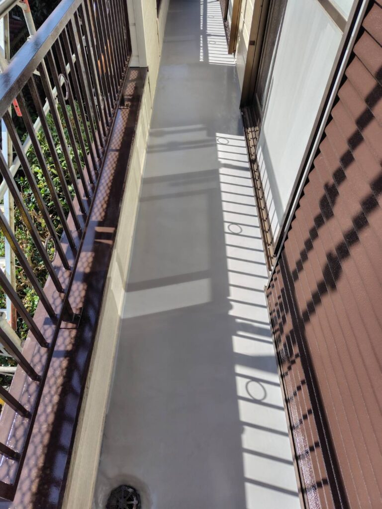 ベランダ土間施工後