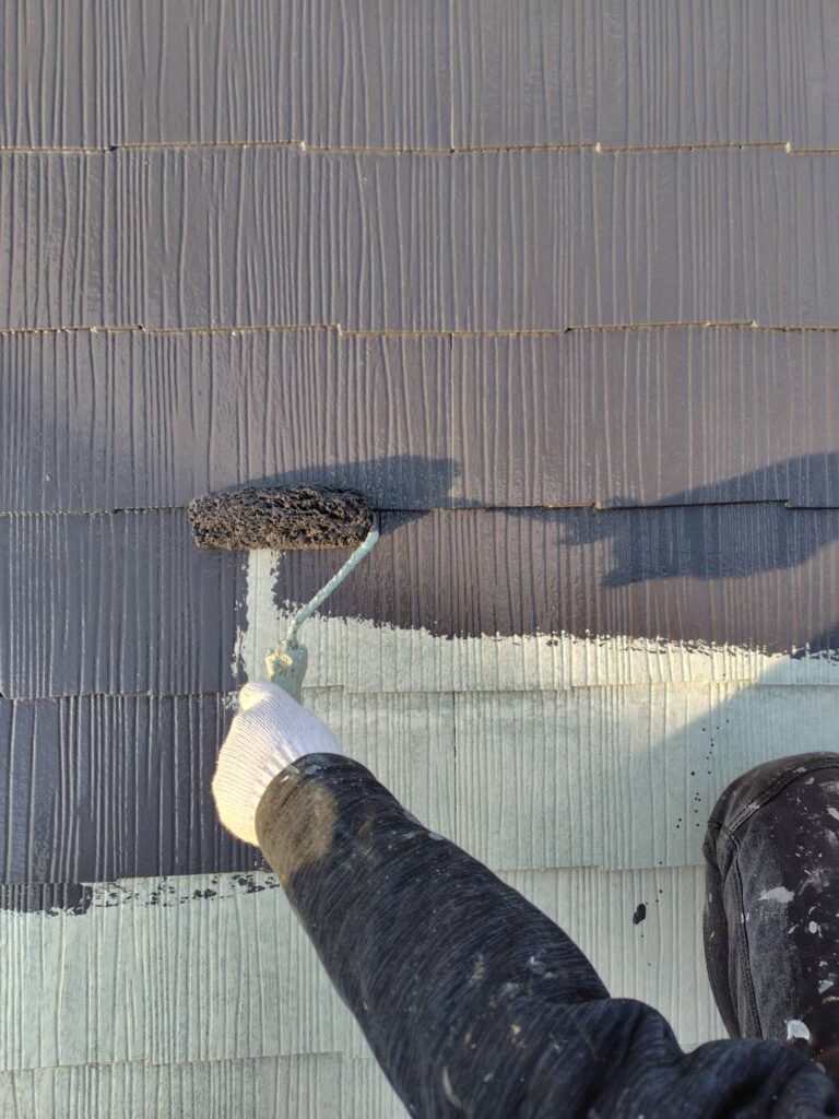 屋根下塗りの工程