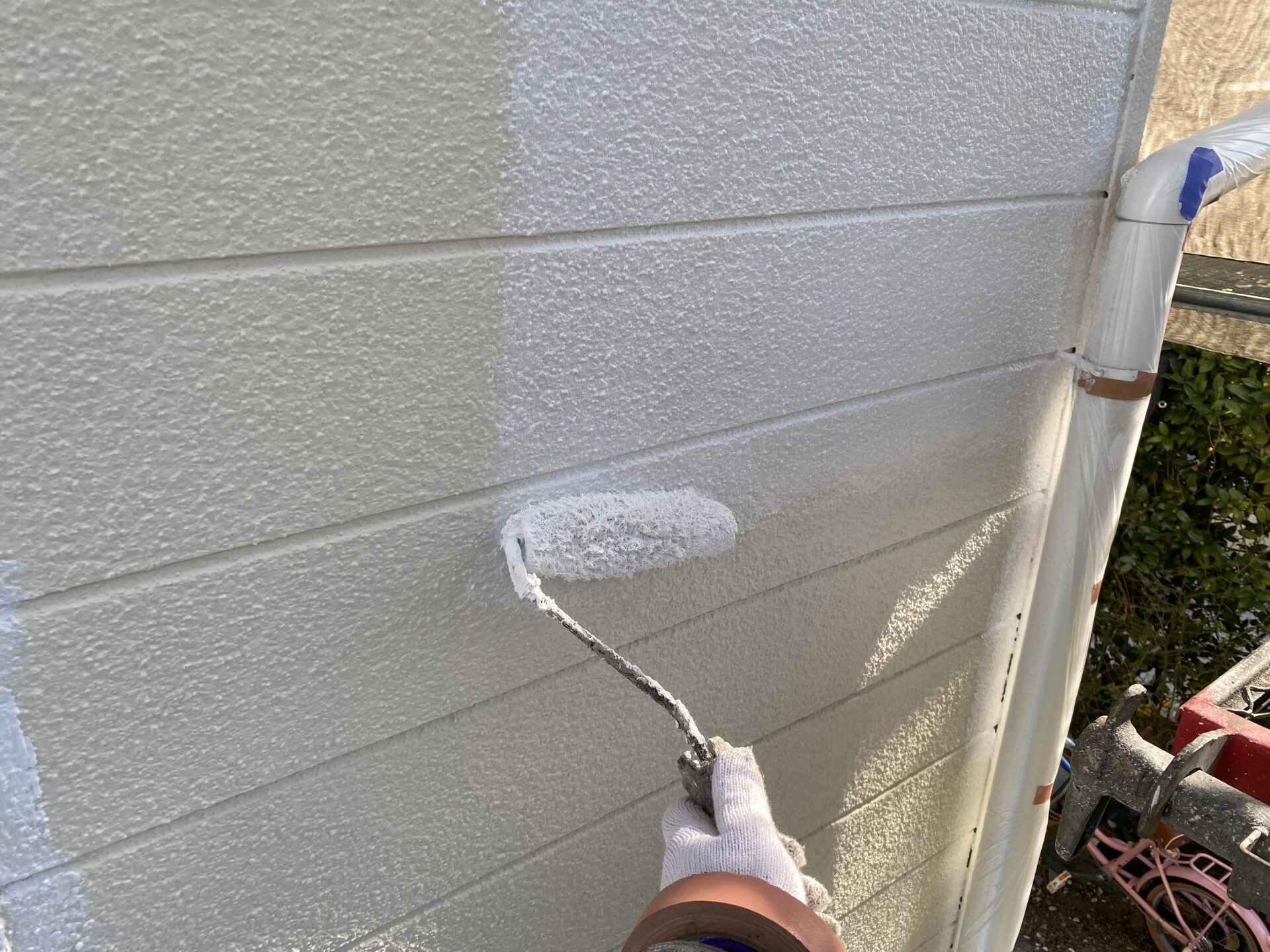 外壁塗装、下塗り工程