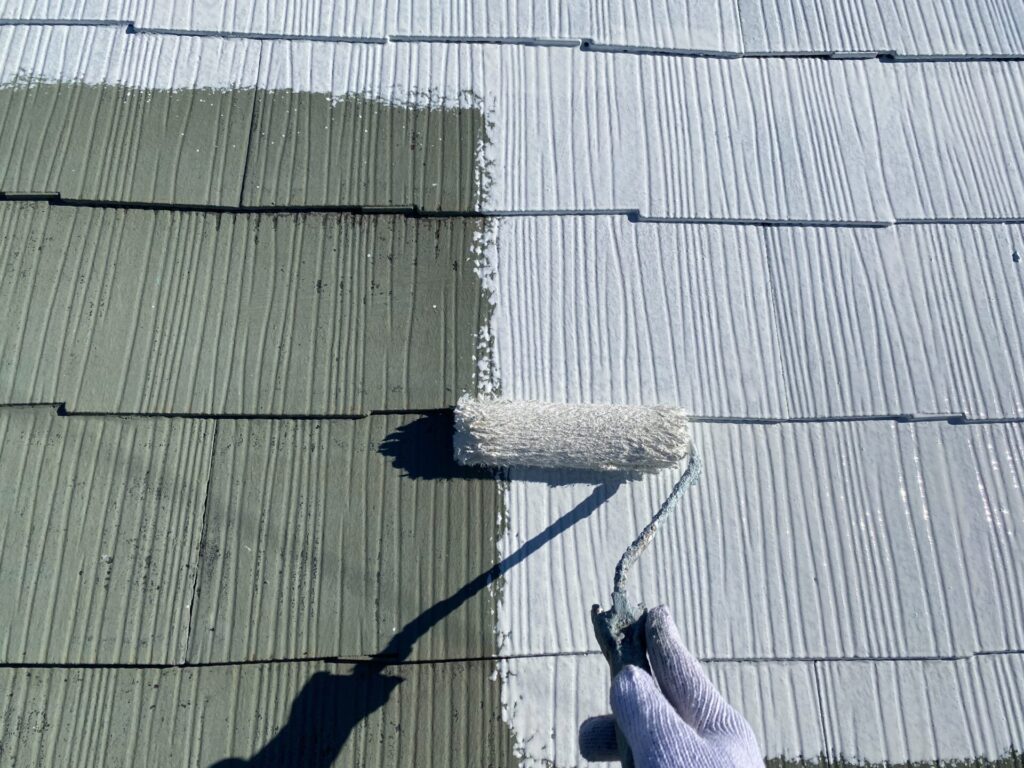 屋根下塗りの工程