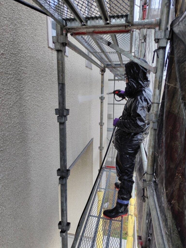 高圧洗浄の工程