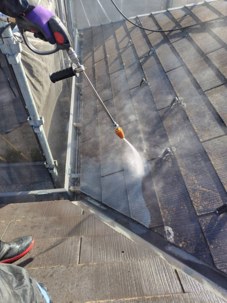 高圧洗浄の工程