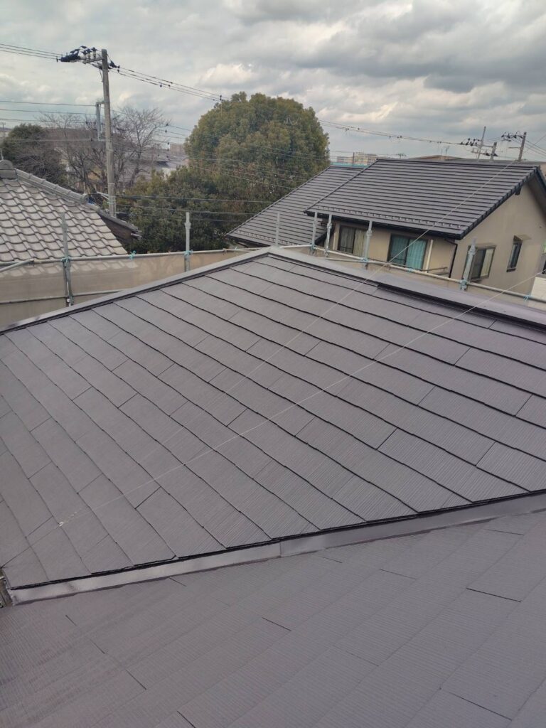 屋根塗装施工完了