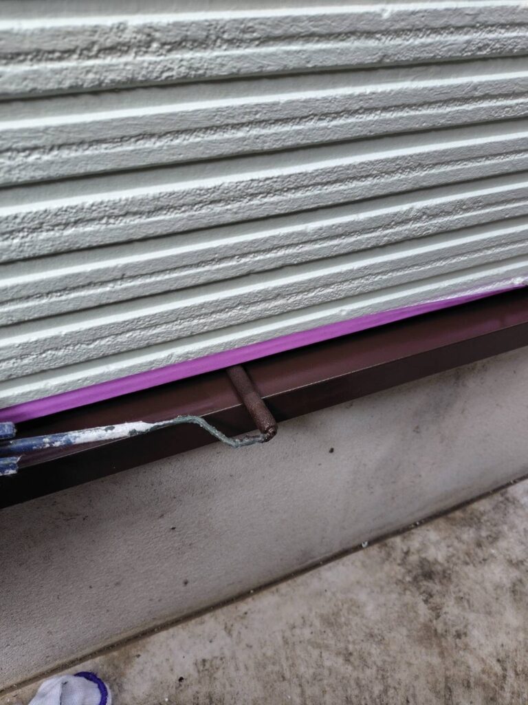 水切り上塗りの様子