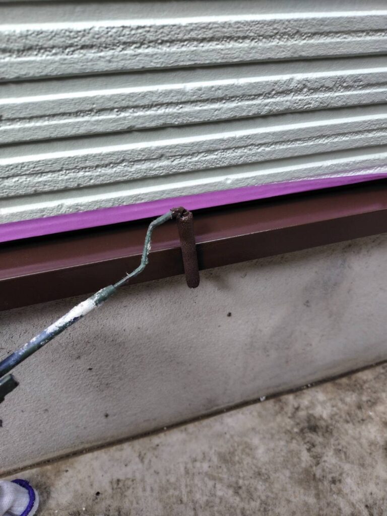 水切り上塗りの様子