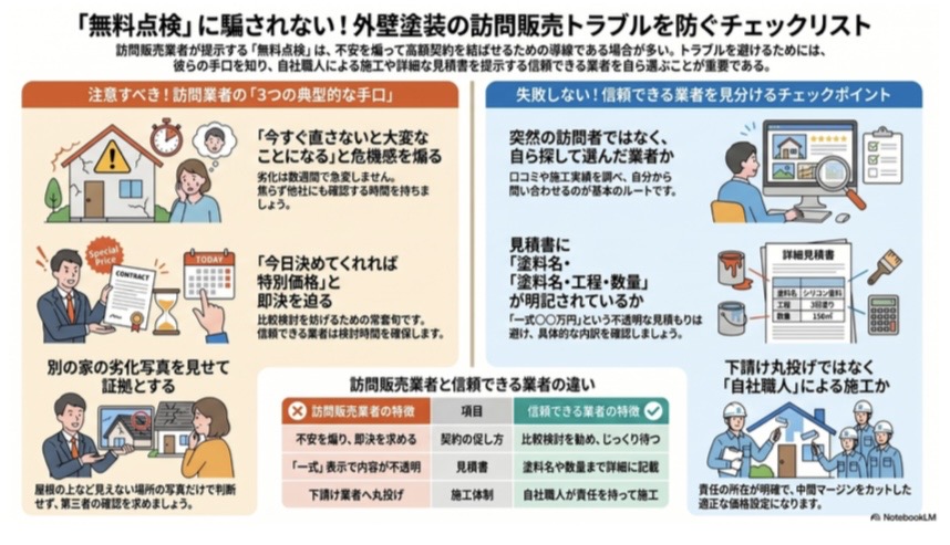 訪問販売のトラブルを防ぐチェックリスト